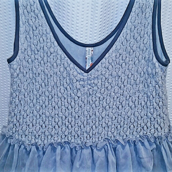 🛑SOLD🛑 Free People Ruffle Long Tank/ Dress - Picture 4 of 8